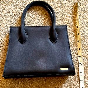 Vintage black matte satin Nine West evening bag